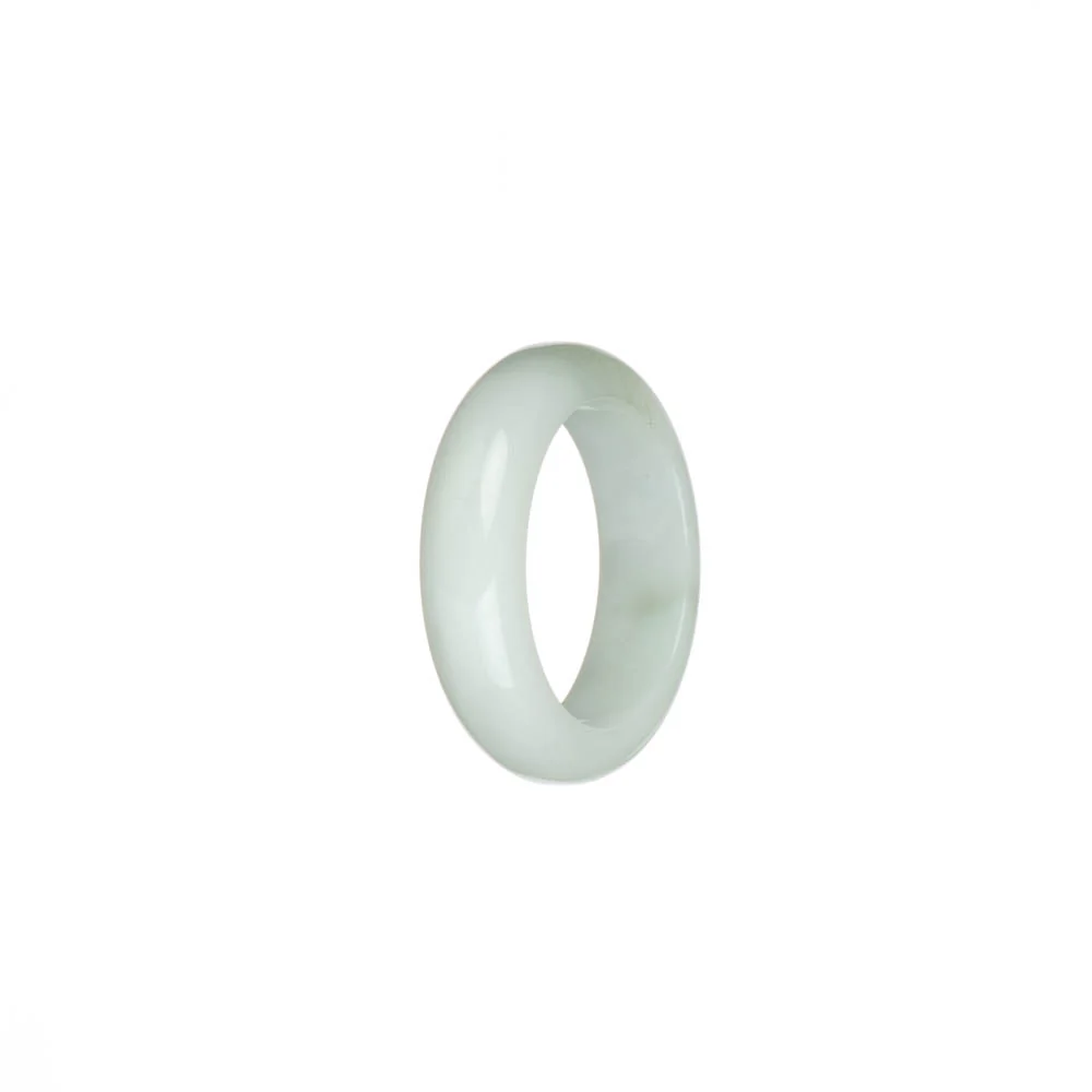 Real White with Pale Green Jade Ring  - US 9.5 - Image 2