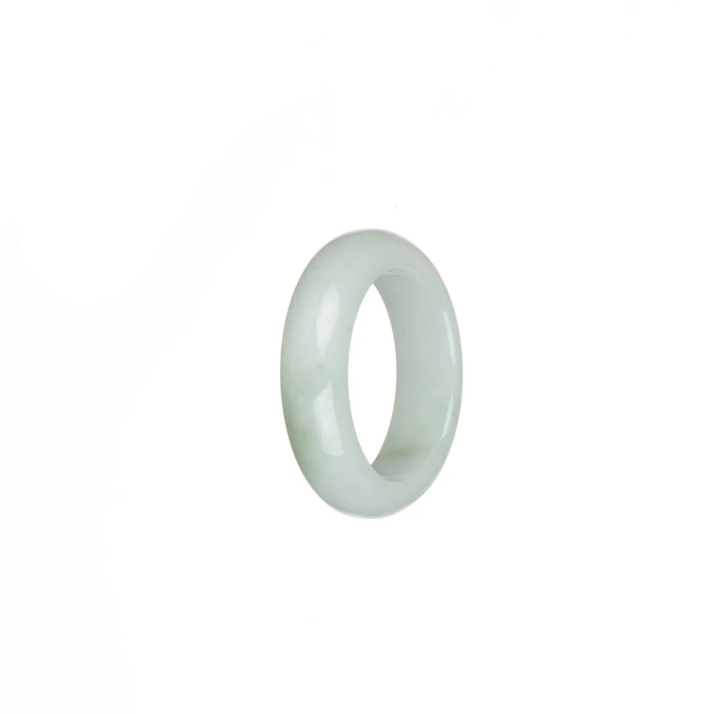 Real White with Pale Green Jade Ring  - US 9.5 - Image 3