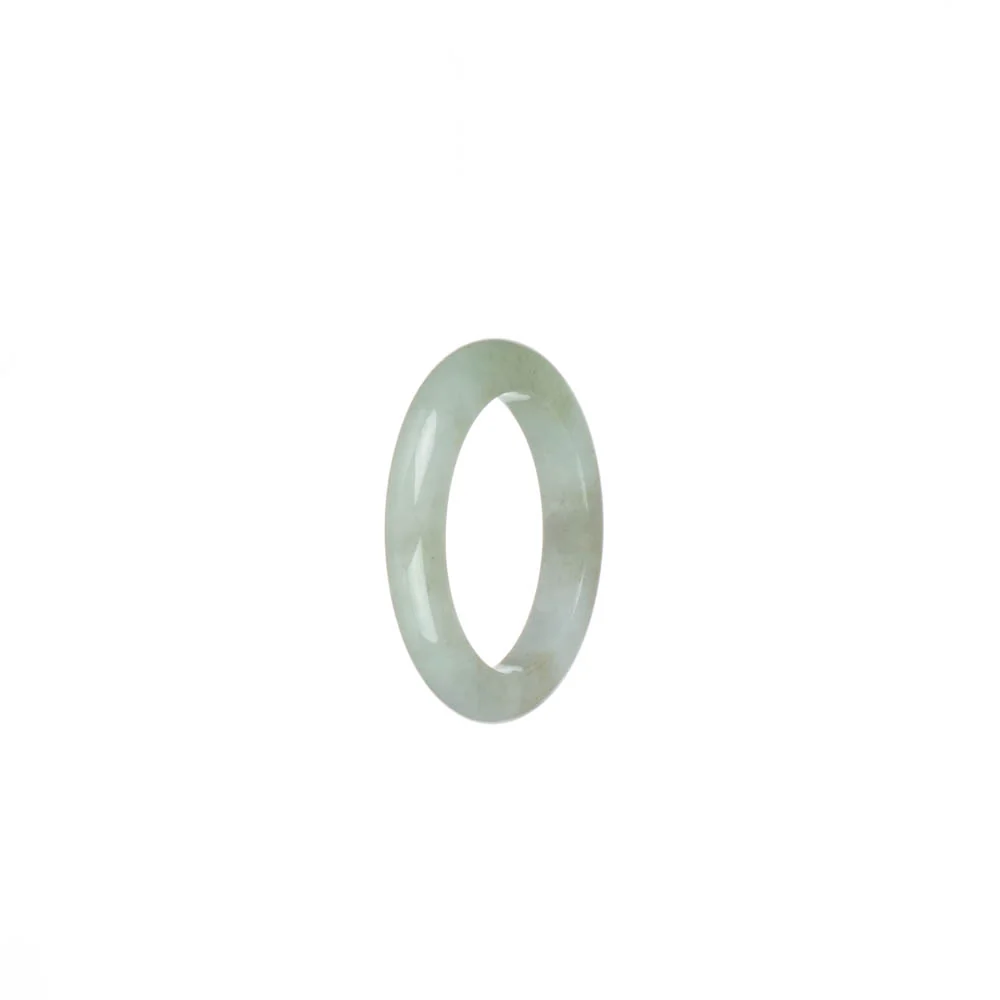 Genuine White with Pale Green Jade Ring - US 8.25 - Image 2