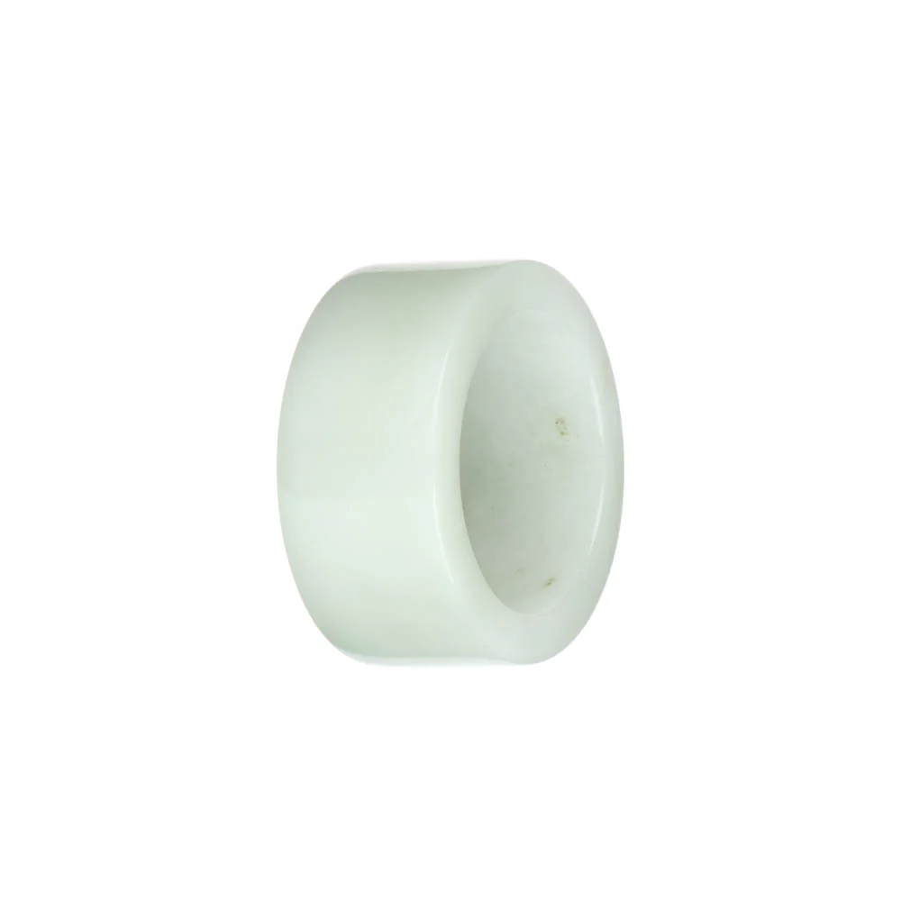 Genuine White with Pale Green Jade Thumb Band - US 12 - Image 2