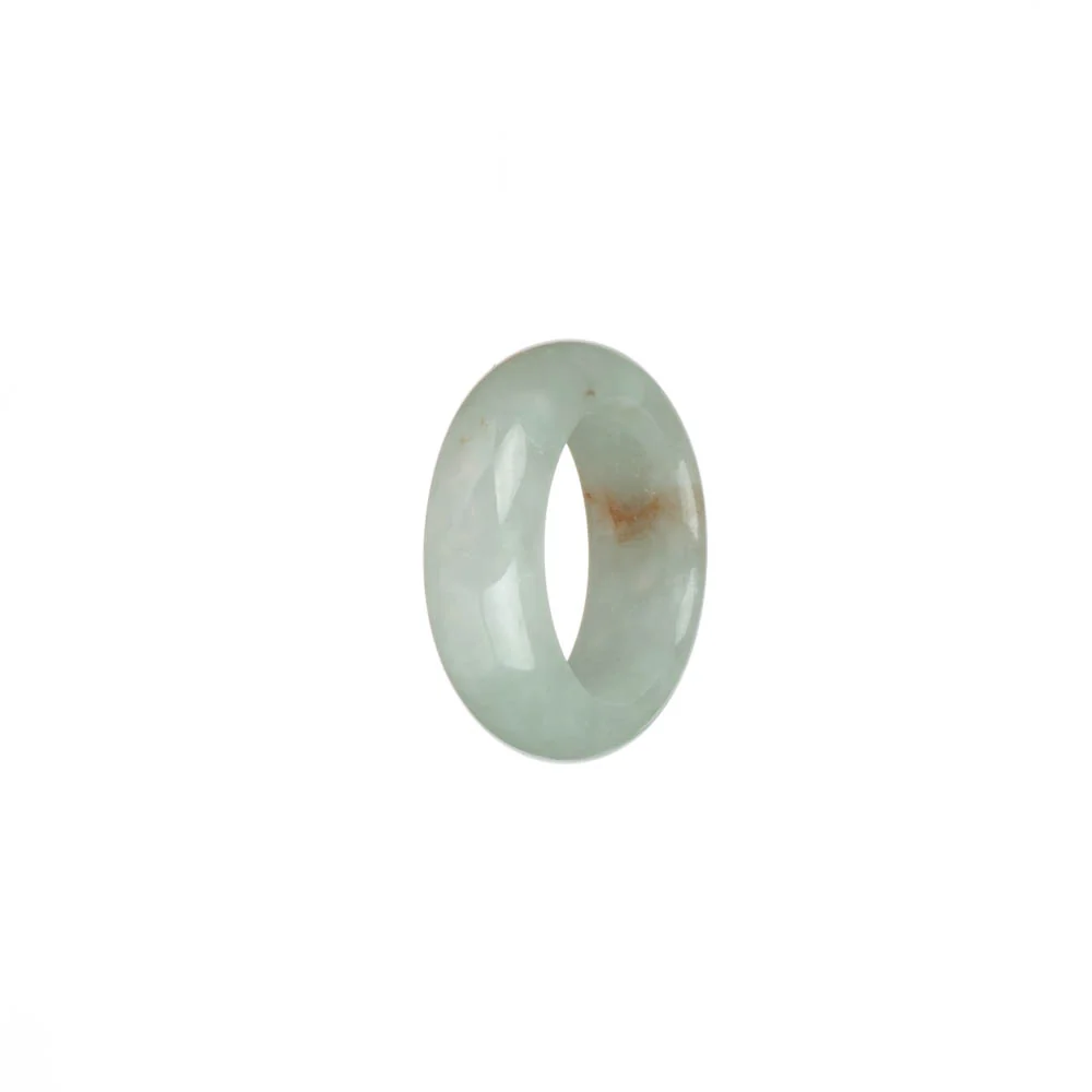Genuine White with Red Patterns Jade Ring  - US 7 - Image 2
