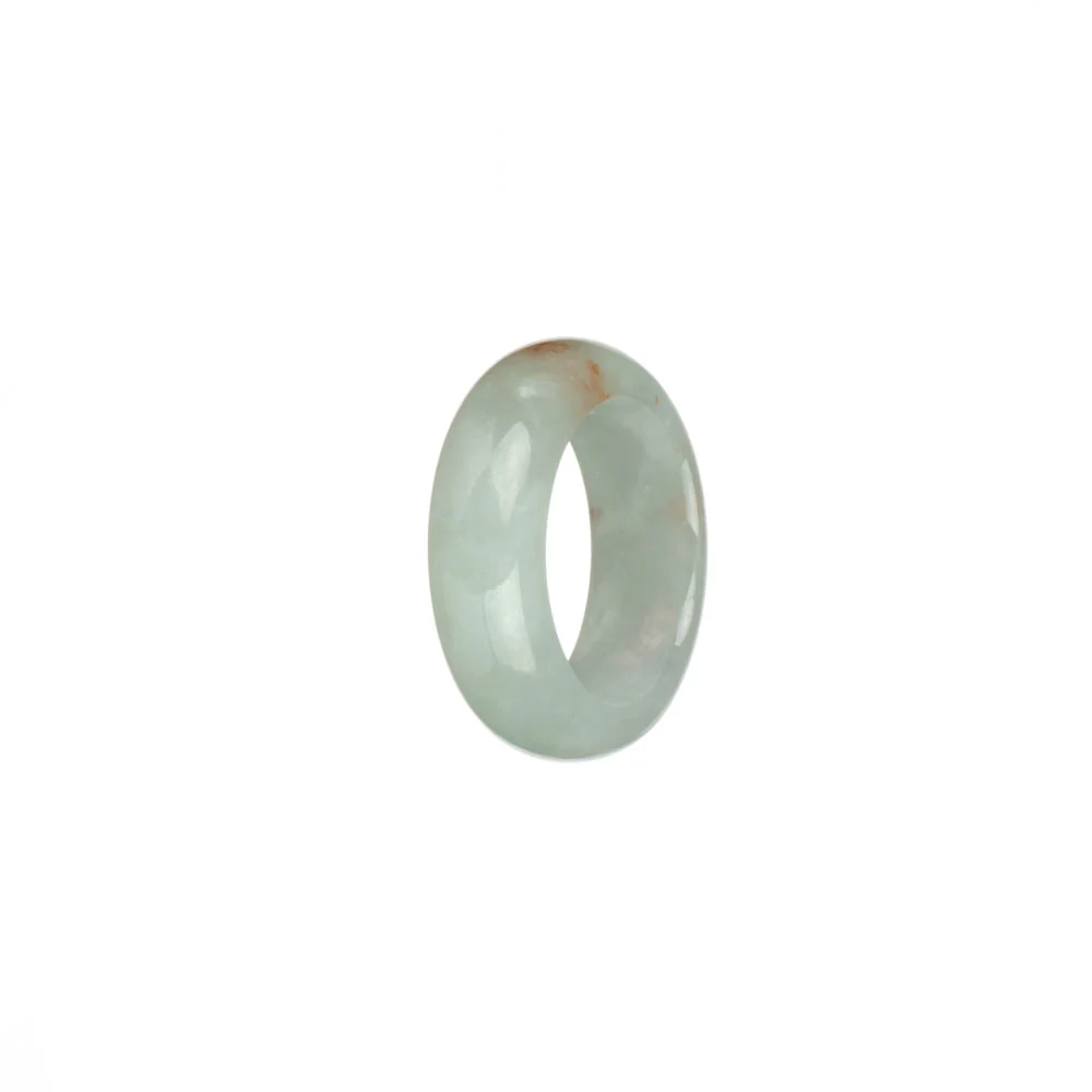 Genuine White with Red Patterns Jade Ring  - US 7 - Image 3